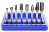 Astro Pneumatic 2181 1/4" 8-Pc Double Cut Carbide Rotary Burr Set