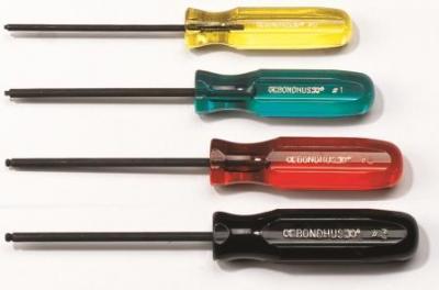 Set 4 Square Ball End Screwdrivers #0-3