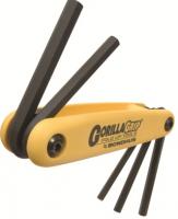 Bondhus 12585 Set 5 Hex GorillaGrip Fold-up Tools 3/16-3/8"