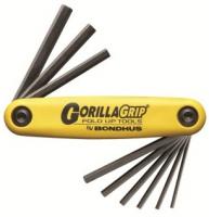 Bondhus 12589 Set 9 Hex GorillaGrip Fold-up Tools 5/64-1/4"