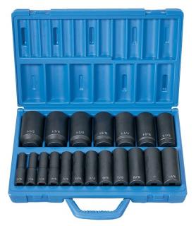 1/2" Drive 19 Pc. Deep Length Fractional Master Set