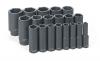 Grey Pneumatic 1319D 1/2" Drive 19 Pc. Deep Length Fractional Master Set