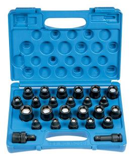 1/2" Dr. 25 Pc. Std. Length SAE/Metric Magnetic Set