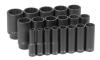 Grey Pneumatic 1719D 1/2" Dr. 19 Pc. Deep Length Fract. Set - 12 Point