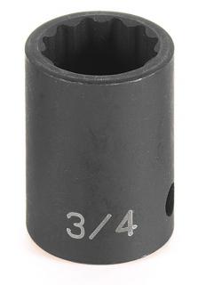 Grey Pneumatic 2124R 1/2" Drive 12 Point Fractional Impact Socket 3/4 