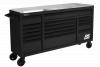 Homak BK04072164 72" RS Pro Roller Cabinet with SS Top - Black