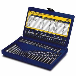 Left handed drill bit top and extractor set