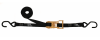 R2716SH 1" x 16' Ratchet Strap Coated S-Hook Assembly, Rated 2,400 lbs
