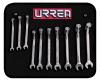 Urrea Professional Tools 1270HMF Metric Combination Wrench Set 10mm - 19mm, 12 Pt