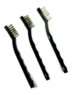 Toothbrush Style Scratch Brush, 3-Pack, Stainless