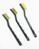 Weiler 36652 Toothbrush Style Scratch Brush, 3-Pack, Brass