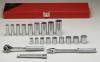 Wright Tool 338 3/8" Dr., 21 Pc. 12 Pt. Std. & Deep Socket Set