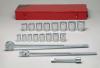 Wright Tool 618 3/4" Dr. 19 Pc. 12 Pt. Standard Socket Set 7/8" - 2"