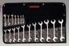 Wright Tool 732 18 Pc. Open End 15 deg & 60 deg Angle Wrench Set 11/32" - 1-1/2"