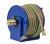 COX Reels 112W-1-100 Welding Hand Crank Hose Reel: 1/4" I.D., 100' twin oxy-acetylene welding hose, 200 PSI