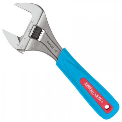 8in, Wide Azz Adjustable wrench, Code Blue