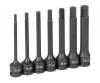 Grey Pneumatic 1247MH 3/8" Dr. 7 Pc. 4" Length Metric Hex Driver Set