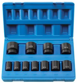 1/2" Drive 11 Piece Standard Set - 8 Point