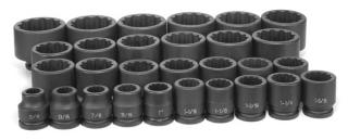 3/4" Dr. 29 Piece Fract. Master Set - 12 Point