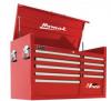 Homak RD02041091 41" H2PRO Series 9-Drawer Top Chest, Red