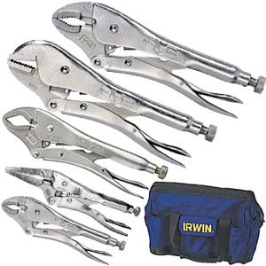 Irwin Vise-Grip 2077704 5 pc Original Locking Pliers Tool Set, Hand Tools, Pliers, Locking Pliers