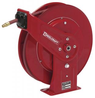 Hose Reel, 1/2 x 50ft , Air/Water with Hose, 300 psi