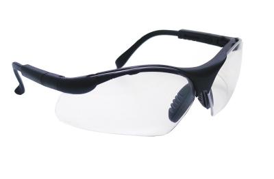 Sidewinder Safety Glasses, Black Frame, Clear Lense