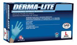 Derma-Lite Nitril Gloves, 100 Gloves per Box, Large
