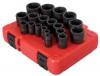 Sunex 2640 19-Pc 1/2" Dr Impact Socket Set - 3/8" to 1-1/2"