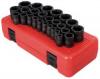 Sunex 2645 26-Pc 1/2" Dr Metric Impact Socket Set - 10-30, 32-36mm