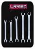 Urrea Professional Tools 3700M Metric Flare Nut Wrench Set 9mm - 18mm, 6 Pt