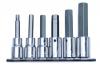 Urrea Professional Tools 5441M6 1/2 In Dr Chrome Socket Set Hex Tip 6 To 17