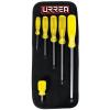 Urrea Professional Tools 9600A Amber Handle Screwdriver Set W/ Vinyl Pouch