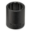 Wright Tool 34138 1/2" Dr x 1-3/16" Socket, 12 Pt, Standard, Black