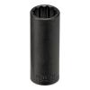 Wright Tool 34622 1/2" Dr x 11/16" Socket, 12 Pt, Deep, Black