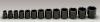 Wright Tool 415 1/2" Dr., 13 Pc. Impact Socket Set 7/16" - 1-1/4"