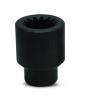 Wright Tool 5832 #5 Spline Dr x 1" Impact Socket, 6 Pt, Standard
